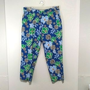 BANANA REPUBLIC FACTORY SIZE 12 AVERY CROPPED PANTS FLORAL